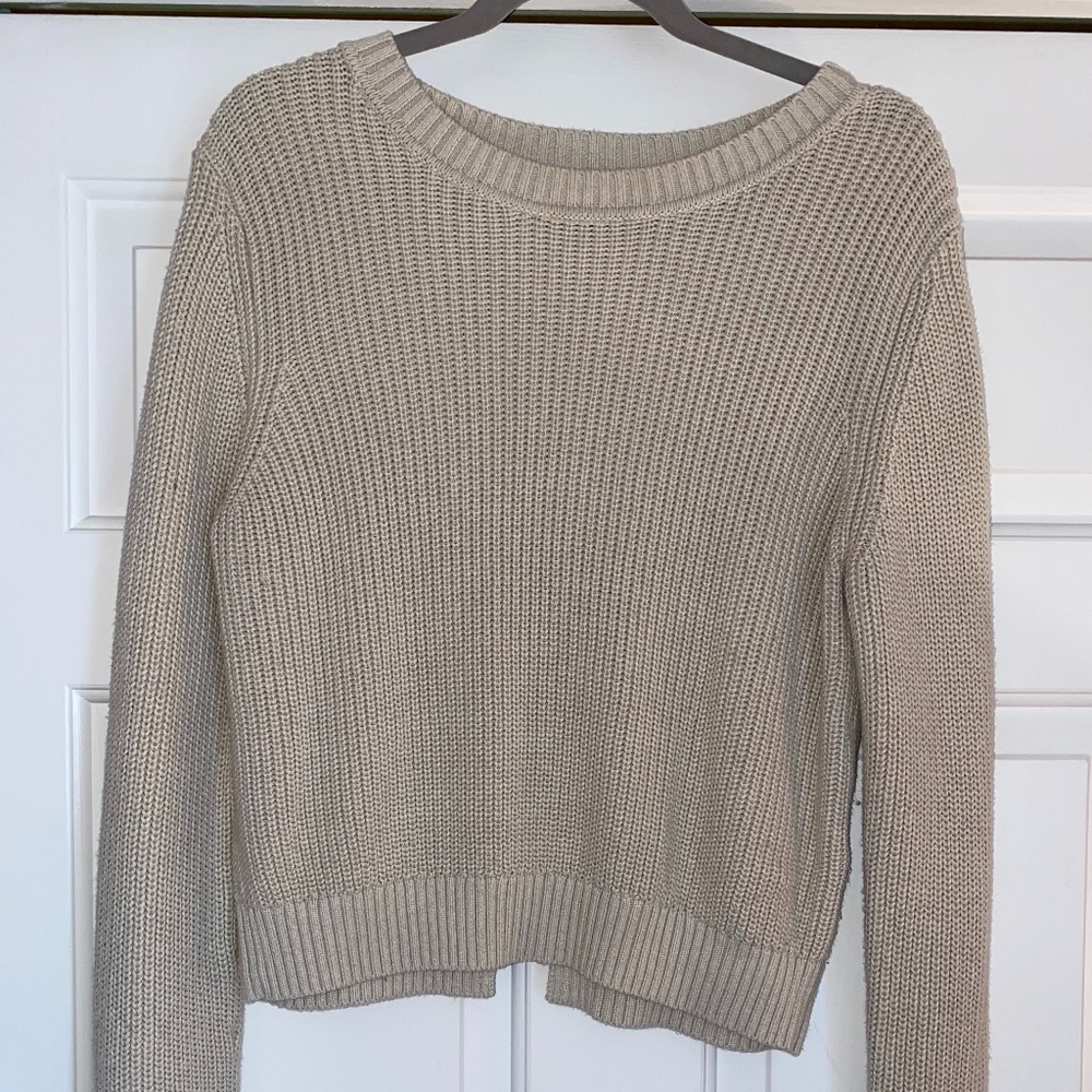 Light Tan Slightly Cropped Sweater